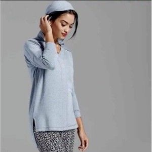 Cabi Womens Easy Pullover Hoodie Tunic Size Small Hooded Top Slate Blue #3129